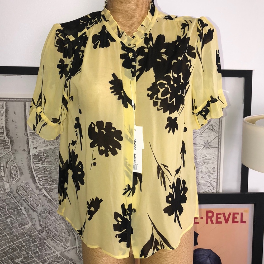 SAMSOE SAMSOE Silk Rosella shirt aop Size XL - Picture 2 of 10